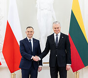 Gitanas Nausėda susitiko su Lenkijos Prezidentu Andrzejumi Duda