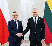 Gitanas Nausėda susitiko su Lenkijos Prezidentu Andrzejumi Duda