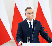 Gitano Nausėdos ir Lenkijos Prezidento Andrzejaus Dudos spaudos konferencija
