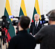 Gitano Nausėdos ir Lenkijos Prezidento Andrzejaus Dudos spaudos konferencija