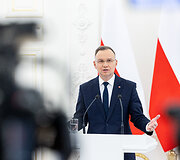 Gitano Nausėdos ir Lenkijos Prezidento Andrzejaus Dudos spaudos konferencija