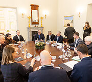 Gitanas Nausėda susitiko su ūkininkų organizacijų atstovais