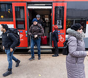 Traukinys i&scaron; Vilniaus į Rygą