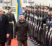 Prezidentūroje įvyko oficiali Ukrainos vadovo Volodymyro Zelenskio pasitikimo ceremonija
