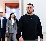 Prezidentūroje įvyko oficiali Ukrainos vadovo Volodymyro Zelenskio pasitikimo ceremonija