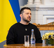 Prezidentūroje įvyko oficiali Ukrainos vadovo Volodymyro Zelenskio pasitikimo ceremonija
