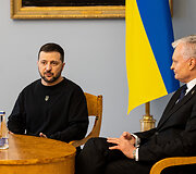 Prezidentūroje įvyko oficiali Ukrainos vadovo Volodymyro Zelenskio pasitikimo ceremonija