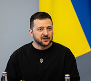 Prezidentūroje įvyko oficiali Ukrainos vadovo Volodymyro Zelenskio pasitikimo ceremonija