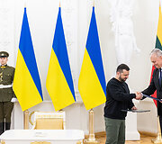 Lietuvos ir Ukrainos Prezidentų bendro parei&scaron;kimo pasira&scaron;ymas