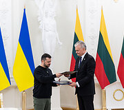 Lietuvos ir Ukrainos Prezidentų bendro parei&scaron;kimo pasira&scaron;ymas