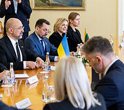 Gitanas Nausėda susitiko su Ukrainos Ministru Pirmininku Denysu &Scaron;myhaliu