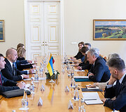 Gitanas Nausėda susitiko su Ukrainos Ministru Pirmininku Denysu &Scaron;myhaliu