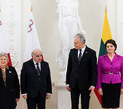 Miriam Vella, George Vella, Gitanas Nausėda, Diana Nausėdienė