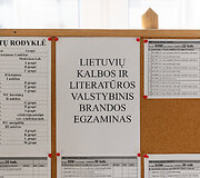 Vilniaus Antakalnio gimnazijoje laikomas lietuvių kalbos ir literatūros brandos egzaminas