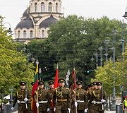 Valstybės vėliavos pakėlimo ceremonija Gedulo ir vilties bei Okupacijos ir genocido dienos proga
