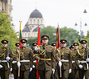 Valstybės vėliavos pakėlimo ceremonija Gedulo ir vilties bei Okupacijos ir genocido dienos proga