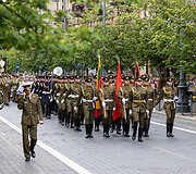 Valstybės vėliavos pakėlimo ceremonija Gedulo ir vilties bei Okupacijos ir genocido dienos proga