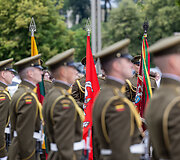 Valstybės vėliavos pakėlimo ceremonija Gedulo ir vilties bei Okupacijos ir genocido dienos proga