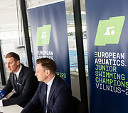 Europos jaunimo plaukimo čempionato Vilniuje pristatymas