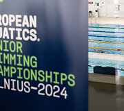 Europos jaunimo plaukimo čempionato Vilniuje pristatymas