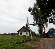 Elektros atstatymo darbai Airėnų kaime