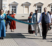 Dainų &scaron;ventės vėliavos pakėlimo ceremonija