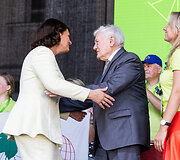 Diana Nausėdienė, Valdas Adamkus 