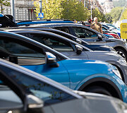 &bdquo;eJudėjimo&ldquo; festivalyje esantys automobiliai