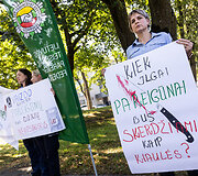 Lietuvos teisėsaugos pareigūnų federacijai priklausančių profesinių sąjungų piketas