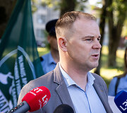 Lietuvos teisėsaugos pareigūnų federacijai priklausančių profesinių sąjungų piketas