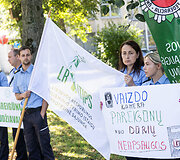 Lietuvos teisėsaugos pareigūnų federacijai priklausančių profesinių sąjungų piketas