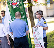 Lietuvos teisėsaugos pareigūnų federacijai priklausančių profesinių sąjungų piketas