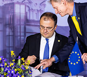 Europos Tarybos pagrindų konvencijos dėl dirbtinio intelekto, žmogaus teisių, demokratijos ir teisinės valstybės sutarties pasira&scaron;ymas