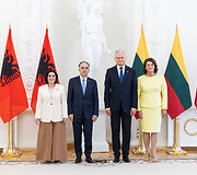 Armanda Begaj, Bajram Begaj, Gitanas Nausėda, Diana Nausėdienė