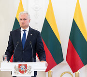 Gitano Nausėdos ir Albanijos Prezidento Bajram Begaj spaudos konferencija