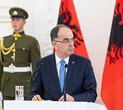 Gitano Nausėdos ir Albanijos Prezidento Bajram Begaj spaudos konferencija