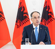 Gitano Nausėdos ir Albanijos Prezidento Bajram Begaj spaudos konferencija