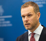 Gabrieliaus Landsbergio ir JAV valstybės sekretoriaus pavaduotojo Kurto Campbello spaudos konferencija
