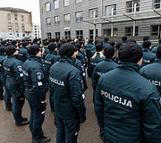 Vilniaus apskrities vyriausiojo policijos komisariato vadų pasikeitimo ceremonija