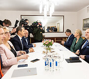 Seime susitiko Lietuvos socialdemokratų partijos su Lietuvos valstiečių ir žaliųjų sąjungos atstovais