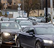 Prie&scaron;&scaron;ventinės automobilių spūstys Vilniuje