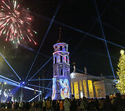 2026-ųjų metų sutikimas Katedros aik&scaron;tėje