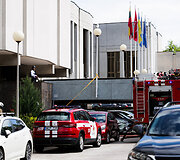 Sostinės centre prie Vyriausybės vyko planuotos institucijų pratybos