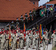 Sausumos pajėgų vėliavų žygio fini&scaron;as ir Sausumos pajėgų dienos i&scaron;kilminga ceremonija