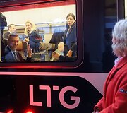 Pirmojo &bdquo;Stadler&ldquo; traukinio kelionės renginys