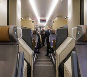 Pirmojo &bdquo;Stadler&ldquo; traukinio kelionės renginys