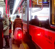 Pirmojo &bdquo;Stadler&ldquo; traukinio kelionės renginys