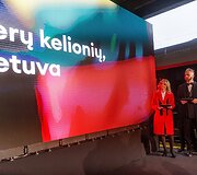 Pirmojo &bdquo;Stadler&ldquo; traukinio kelionės renginys