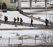Kovo 14-osios rytą - netikėtai i&scaron;kritęs sniegas