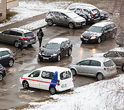 Kovo 14-osios rytą - netikėtai i&scaron;kritęs sniegas